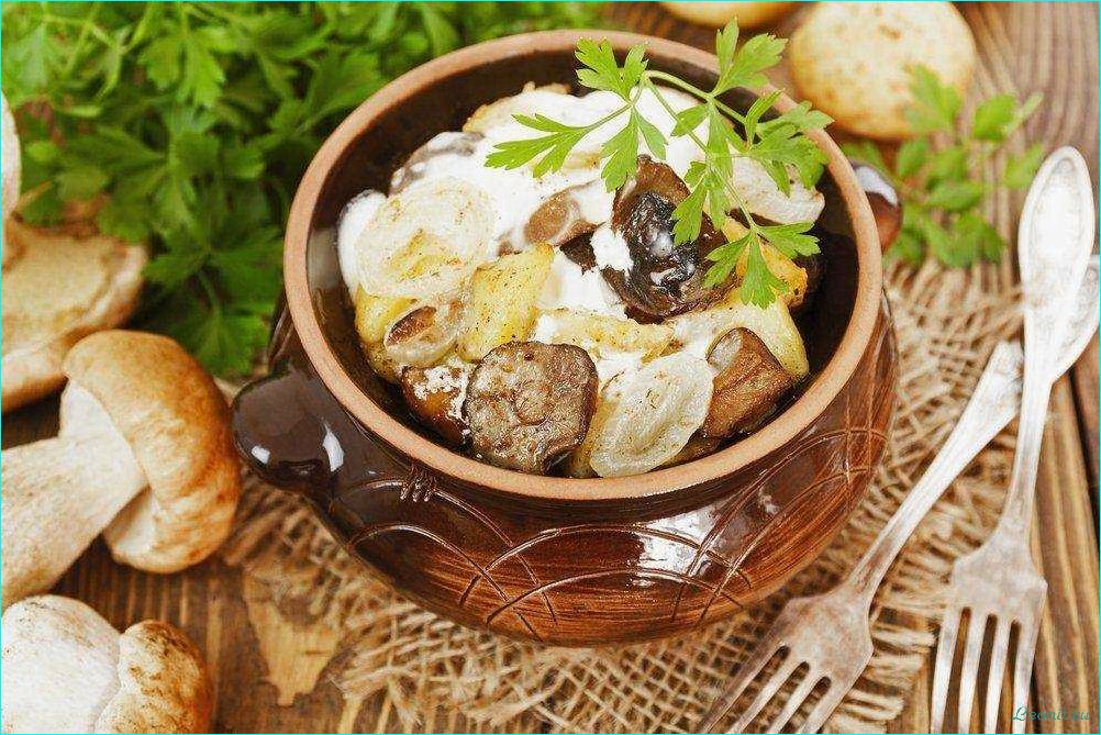 Жаркое в горшочках с белыми грибами и свининой — вкусный и ароматный рецепт 
