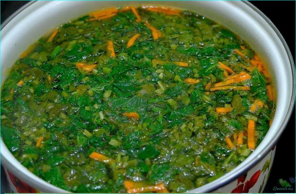 (приготовление, вкусного, зеленого, борща, щавелем) Приготовление вкусного зеленого борща со щавелем в мультиварке