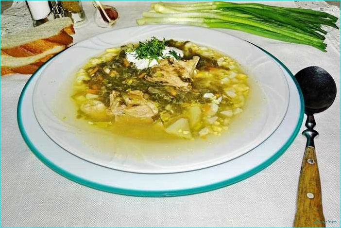 (приготовление, вкусного, зеленого, борща, щавелем) Приготовление вкусного зеленого борща со щавелем в мультиварке