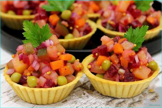 (приготовить, вкусный, оригинальный, винегрет, тарталетках) Как приготовить вкусный и оригинальный винегрет в тарталетках