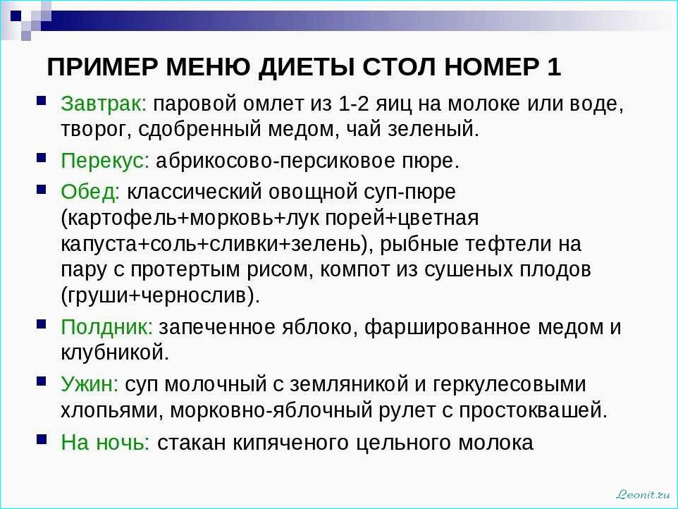 (лечебные, диеты, стол, основные, принципы) Лечебные диеты «Стол № 1»: основные принципы и рекомендации